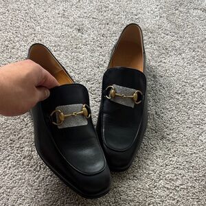 Gucci Black Leather Loafers